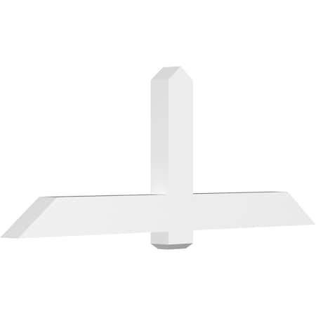 Ekena Millwork Eugene Architectural Grade PVC Gable Bracket, 72"W x 27"H x 4"D x 6"F, 9/12 Pitch GBP072X27X0406EUG00